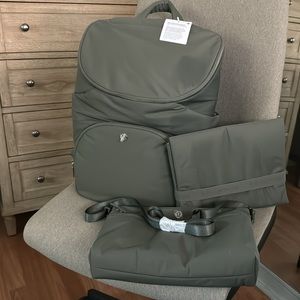 NWT Lululemon SAGE GREY GREEN New Parent Backpack Set Limited Edition
